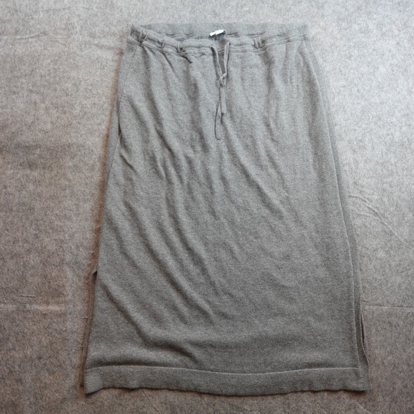 J. Jill Dresses & Skirts - J Jill Skirt Womens Medium Gray Midi Sweater Knit Pull On Stretch